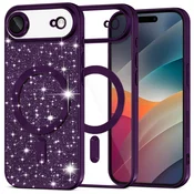 TPU gel ovitek Techsuit Luxury Glitter MagSafe za iPhone Air - deep purple