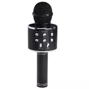 Bluetooth Karaoke Mikrofon – Zvucnik | USB, SD i AUX Utor | 5W | Crni | DENVER