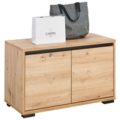 Carryhome GARDEROBNA KLOP antracit, hrast artisan