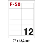 ETIKETE ILK 97X42,3MM PK100L FORNAX F-50