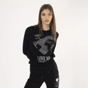 SCERVINO STREET Ženski duks Love Me crni