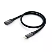 EQUIP 128371 USB 3.2 Gen 2 C auf C Verlängerung Kabel 1m PD100W 4K/60Hz 10Gbps schwarz
