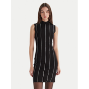 HUGO Pletena obleka Sbonny 50548258 Črna Slim Fit