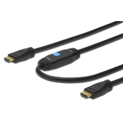 DIGITUS HDMI kabel z ojačevalcem 10m črn (AK-330105-100-S)