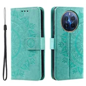 GS Preklopni ovitek za Realme 12 Pro 5G/12 Pro+ 5G, Mandala, zelen