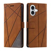 Rjava Flip Line torbica (iPhone 16 Plus)