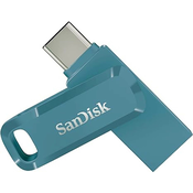 USB C & USB disk SanDisk 64GB Ultra DualGO, 3.1, 150 MB/s, modra
