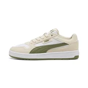 PUMA Court Classic Street Sneakers Youth, Shoes, White/Alpine Snow/Olive Green, 39