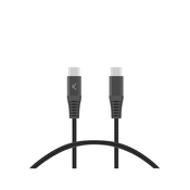 Ksix ultrahiter kabel USB-C na USB-C, 60W, pleten, ojačani konektorji, 1 m, črn