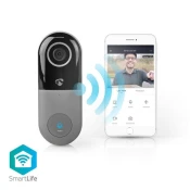 Nedis WIFICDP40CWT - Pametni domači videotelefon Wi-Fi | Cloud/ microSD/ Onvif | IP65 | Senzor gibanja | Bela