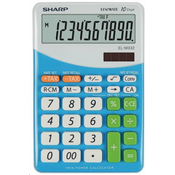 Sharp kalkulator EL332BBL, tablica, 10 znamenki, bijela/plava