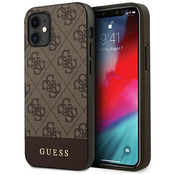 Guess GUHCP12SG4GLBR iPhone 12 mini 5,4hnedý/brown hardcase 4G Stripe Collection (GUE000978)