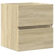 Vidaxl Omarica za umivalnik sonoma hrast 41x38,5x45 cm inženirski les
