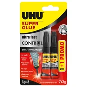 LEPILO TRENUTNO 3G PLUS 1GRATIS SUPER LEPILO (CIANOAKRILAT) UHU L0182000 BLISTER