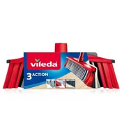 Vileda Nadomestni trak za metlo Vileda 3Action, črn/siv/rdeč, mehak/trd ščetin, primeren za notranjo uporabo, 1 kos