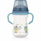 Canpol Babies Bonjour Paris First Cup Blue 6m+ šalica sa silikonskim nastavkom za usta 250 ml za djecu