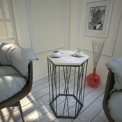 Hanah Home Klub sto Cetrus Deniz, 40x62x35 cm, Hrast