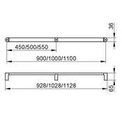 Keuco Kljuka Keuco Elegance 928MM KROM 31601010900