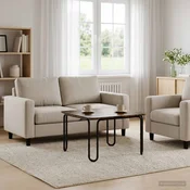 vidaXL Klubska miza Dimljen hrast 79,5 x 79,5 x 45 cm Inženirski les