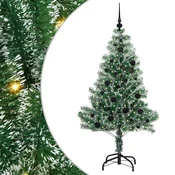 Vidaxl Umjetno božično drevo s snežno obloženimi vejicami in LED lučko