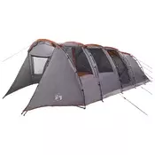 vidaXL Tunelski šotor Siva in oranžna 675 x 392 x 210 cm