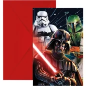 Star Wars vabilo za zabavo, komplet 6 kosov