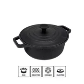 Risoli Litoželezna kozica Le Pignatte 24 cm, s pokrovom