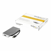 StarTech.com USB C Multiport Video Adapter with HDMI, VGA, Mini DisplayPort or DVI, USB Type C Monitor Adapter to HDMI 2.0 or mDP 1.2 (4K 60Hz), VGA or DVI (1080p), Space Gray Alum