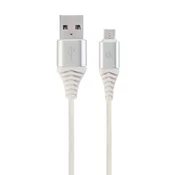Gembird USB kabl USB 2.0 Micro-USB B USB A Srebrno, Belo