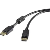 renkforce DisplayPort priključni kabel [1x DisplayPort vtič - 1x DisplayPort vtič] 1.80 m črne barve renkforce