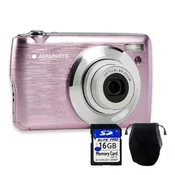 AgfaPhoto Realishot DC8200 digitalni fotoaparat 18 MP sa optickim zumom 8x, roze, sa karticom 16 GB i torbicom