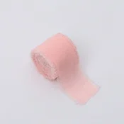 shumee Cvetlični trak - šifon - svetlo roza - zvitek 4 cm x 4,5 m
