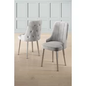 Hanah Home Set stolica Newa, 46x94x46 cm, 6 komada, Srebrno-sive boje