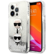 Karl Lagerfeld KLHCP13XKICGLS iPhone 13 Pro Max 6,7 silver hardcase Liquid Glitter KarlChoupette Head (KLHCP13XKICGLS)