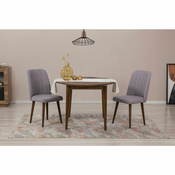 HANAH HOME Trpezarijski sto i stolice Vina 0701 - Walnut Grey