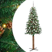 Vidaxl Ožja jelka med 300 LED Zelena 180 cm PVC in trden bor