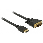 Delock 85655 HDMI - DVI 24+1 dvosmerni kabel 3 m