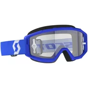 SCOTT Primal Clear plave motocross naocale s prozirnim pleksiglasom