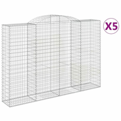 Lucne gabionske košare 5 kom 300x50x200/220cm pocincano željezo