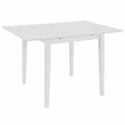 Vidaxl Raztegljiva jedilna miza MDF (80-120)x80x74 cm bela