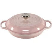 Casserole kozica SIGNATURE 26 cm, 2,2 l, SHELL PINK, lito železo, Le Creuset