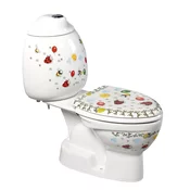 KID Toaleta za dojenčke z zaprto vezavo, S-trap, z vzorcem - Bela - 30,8x61,2x55,7 cm - CREAVIT - KID - 24 - Keramika - Classic - 308 - 612 - 557 - 14