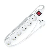 ELIT Produžni kabl 6-delni 3x1.5mm/3m sa prekidacem Beli