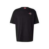 DIESEL Majica T-BOGGY-V4 tamo siva / magenta / prljavo roza / crna
