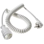 AS SCHWABE PODALJŠEVALNI KABEL, VARNOSTNI SPIRALNI KABEL AS SCHWABE 70412, BEL, H05VV-F 3 G 1,5 MM2