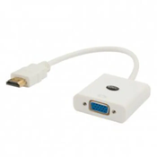 Qoltec ADAPTADOR DE CABO HDMI SAVIO PARA MONITOR VGA E LAPTOP, BRANCO, CL201, (5000261460)