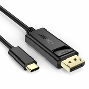 Choetech jednosmjerni USB Type C monitor video kabel – Display Port 4K 1,8m (XCP-1801BK): crni