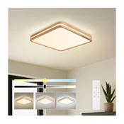 Brilagi - LED prigušiva svetiljka MOLINA SQUARE LED/80W/230V hrast 60x60 cm + daljinski upravljac