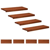 vidaXL Stopnice 8 kos 80 x 30 x 2 cm Rjava Trda bukovina