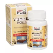 ZEINPHARMA prehransko dopolnilo Vitamin D3 5000 IE, 90 kapsul